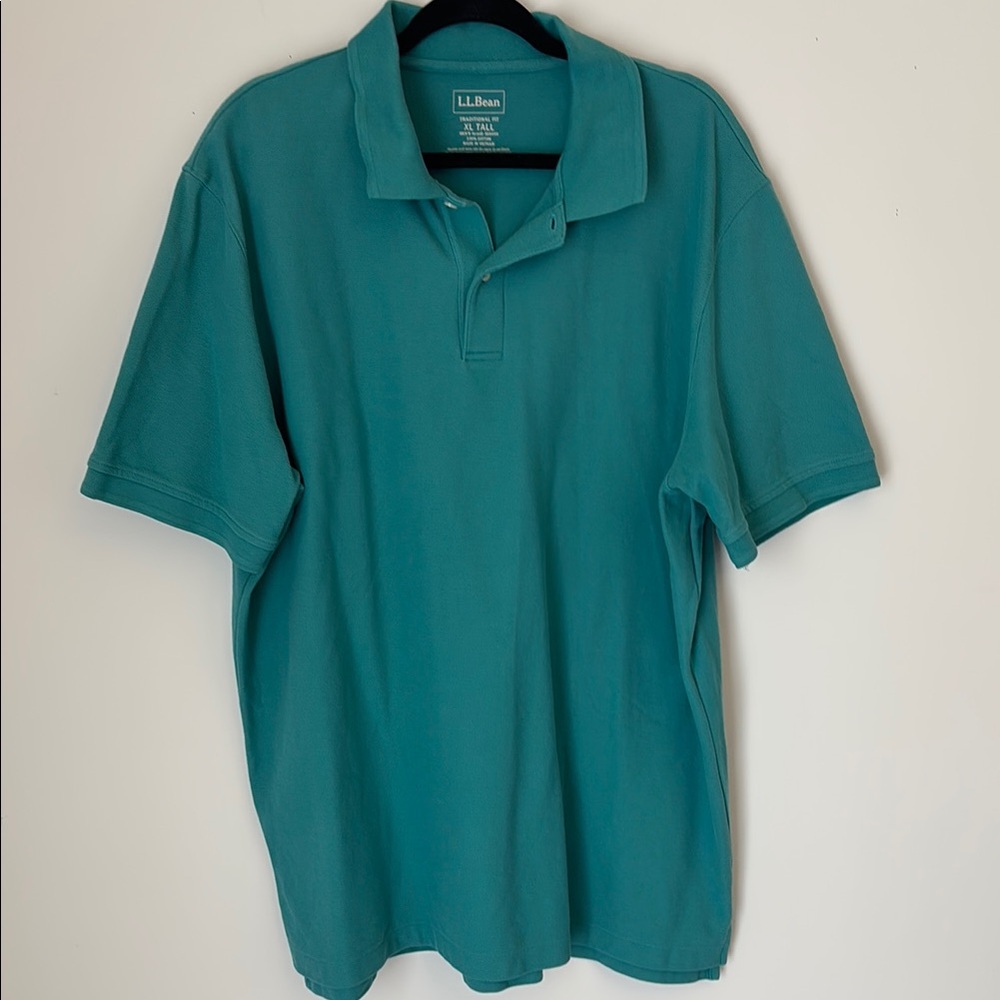 L.L. Bean Men's Teal Polo Shirt